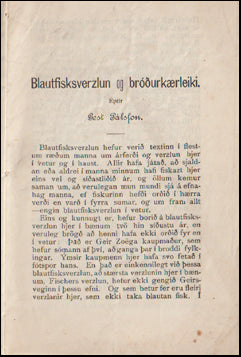 Blautfisksverzlun og bróðurkærleiki # 60663