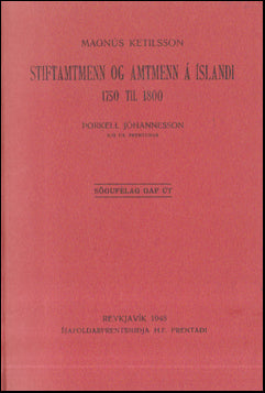 Stiftamtmenn og amtmenn á Íslandi 1750 til 1800 # 60855