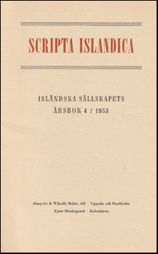 Scripta Isladica 4/1953 # 61208