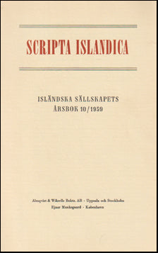 Scripta Isladica 10/1959 # 61211