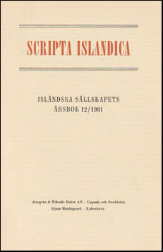 Scripta Isladica 12/1961 # 61213
