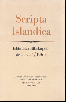 Scripta Isladica. Isländska sällskapets Årsbok - 17/1966 # 61217