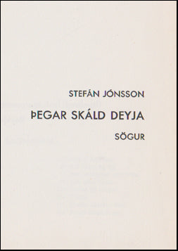 Þegar skáld deyja # 61327