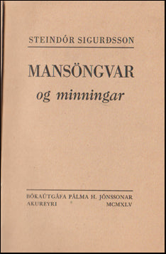 Mansöngvar og minningar # 61509
