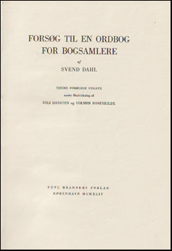 Forsøg til en ordbog for bogsamlere # 61664