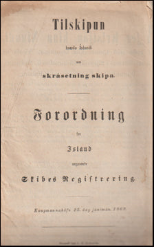 Tilskipun um skrásetningu skipa # 61751