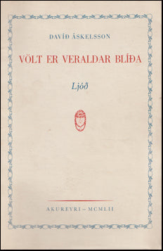 Völt er veraldar blíða # 51434
