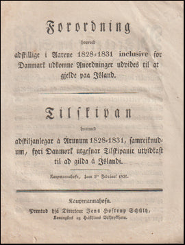 Tilskipan hvarmed adskiljanlegar á Árunum # 62678