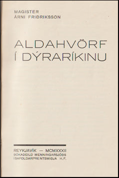 Aldahvörf í dýraríkinu # 62687