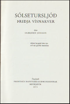 Sólsetursljóð # 62822