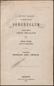 Stutt ágrip af hinum helztu söngreglum # 63041