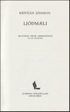 Ljóðmæli Kristjáns Jónssonar # 63167
