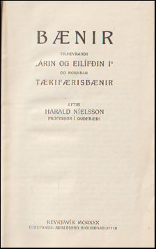 Bænir tilheyrandi <i>Árin og eilífðin</i> # 63388
