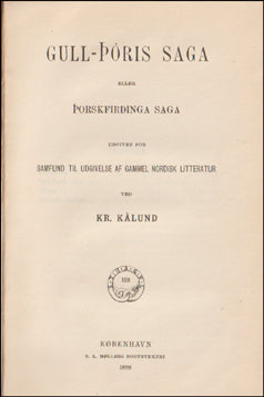 Gull-Þóris saga eller Þorskfirðinga saga # 80206
