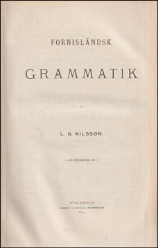 Fornisländsk grammatik # 63468