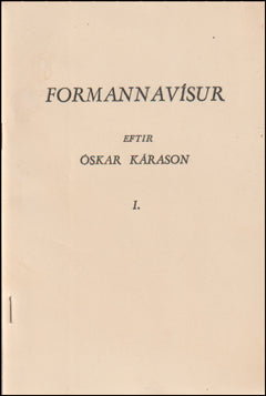 Formannavísur vertíðina 1950 # 63639