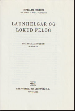 Launhelgar og lokuð félög # 63735