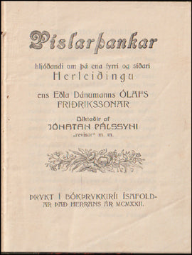 Píslarþankar hljóðandi um þá ena fyrri og síðari herleiðingu # 63771