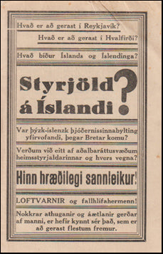 Styrjöld á Íslandi # 65930