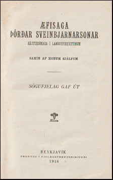 Æfisaga Þórðar Sveinbjarnarsonar háyfirdómara # 64206