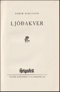 Ljóðakver Þóris Bergssonar # 64319