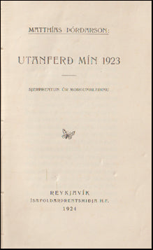 Utanferð mín 1923 # 64667