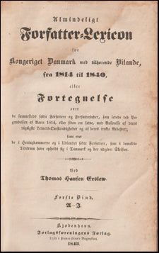 Almindeligt Forfatter-Lexicon for Kongeriget Danmark I-II # 64668