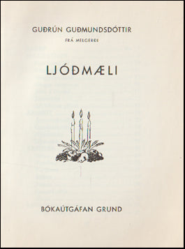 Ljóðmæli Guðrúnar frá Melgerði # 64686