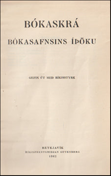 Bókaskrá Bókasafnsins Íþöku # 65097