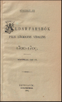 Aldarfarsbók Páls lögmanns Vídalíns # 65335