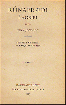 Rúnafræði í ágripi # 65373