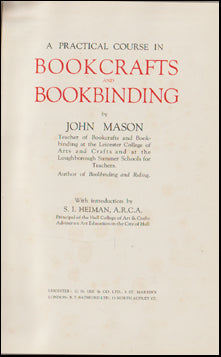 A Practical Course in Bookcrafts and Bookbinding # 65537