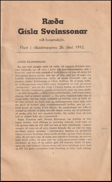 Ræða Gísla Sveinssonar # 65935