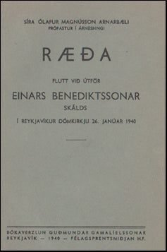 Ræða flutt við útför Einars Benediktssonar skálds # 65943