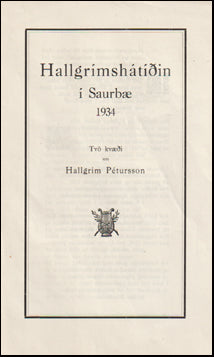 Hallgrímshátíðin í Saurbæ 1934 # 65992