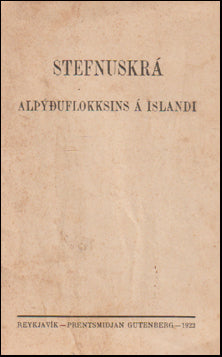 Stefnuskrá Alþýðuflokksins á Íslandi # 66165