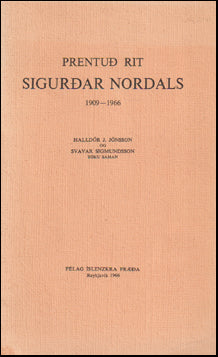 Prentuð rit Sigurðar Nordals # 66169