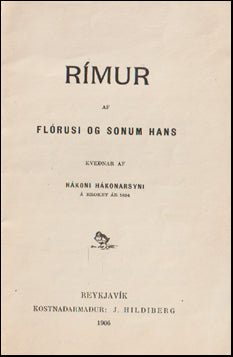 Rímur af Flórusi og sonum hans # 66261
