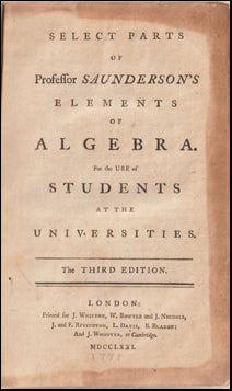 Selected Parts of Professor Saunderson´s # 66788
