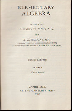 Elementary Algebra # 66798