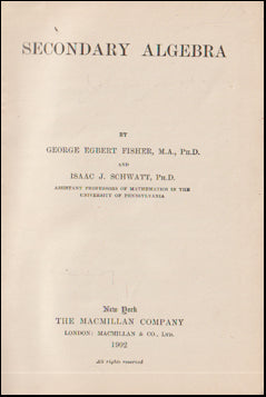 Socondary Algebra # 66834