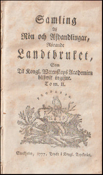 Samling af Rön och afhandlingar, Rörande Landtbruket # 66905
