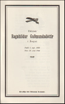 Ekkjan Ragnheiður Guðmundsdóttir # 66965