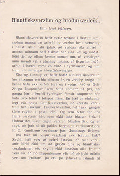 Blautfisksverzlun og bróðurkærleiki # 66994
