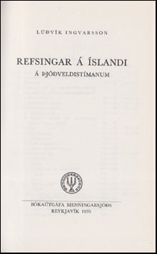 Refsingar á Íslandi á þjóðveldistímanum # 67766