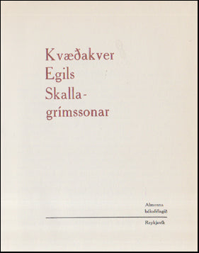 Kvæðakver Egils Skallagrímssonar # 67835