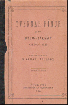 Tvennar rímur eftir Bólu-Hjálmar # 67925