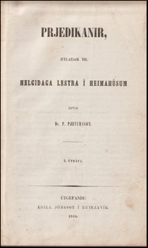 Prjedikanir, ætlaðar til helgidaga lestra í heimahúsum # 68175