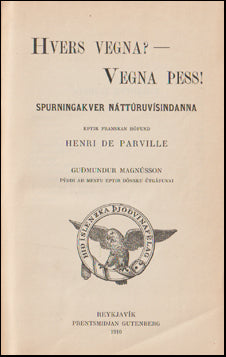Hvers vegna?-Vegna þess # 86404