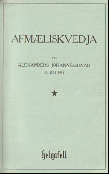 Afmæliskveðja til Alexanders Jóhannessonar # 87843